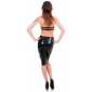 Black Latex Pencil skirt