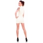 White Latex Polo Dress