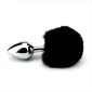 Furry Fantasy Black Bunny Tail Butt Plug