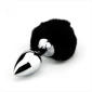 Furry Fantasy Black Bunny Tail Butt Plug