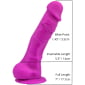 Loving Joy 7 Inch Realistic Silicone Dildo with Suction Cup and Balls Purple