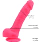 Loving Joy 8 Inch Realistic Silicone Dildo Pink