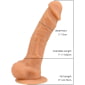 Liquid silicone dildo Strong suction base Harness compatible Realistic design and raised veins