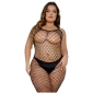 Lace by LJ Plus Size Footless Crochet Bodystocking