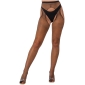 Lace by LJ Rhinestone Fishnet Crotchless Pantyhose Black