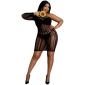 Moonlight Black Stripe Mini Dress Plus Size