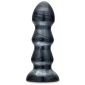 Jet Black Jack Large Ribbed Butt Plug 7 inches